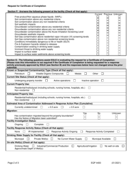 Form EQP4400 Request for Certificate of Completion From Egle - Michigan, Page 2