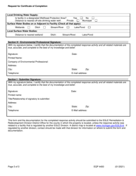 Form EQP4400 Request for Certificate of Completion From Egle - Michigan, Page 3