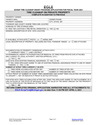Form EQP5138 Application for Funding - Scrap Tire Cleanup Grant Program - Michigan, Page 3