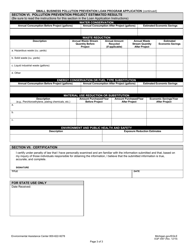 Form EQP3487 Small Business Pollution Prevention Loan Program Application - Michigan, Page 3