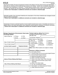 Form EQP3465 Spill or Release Report - Michigan, Page 3