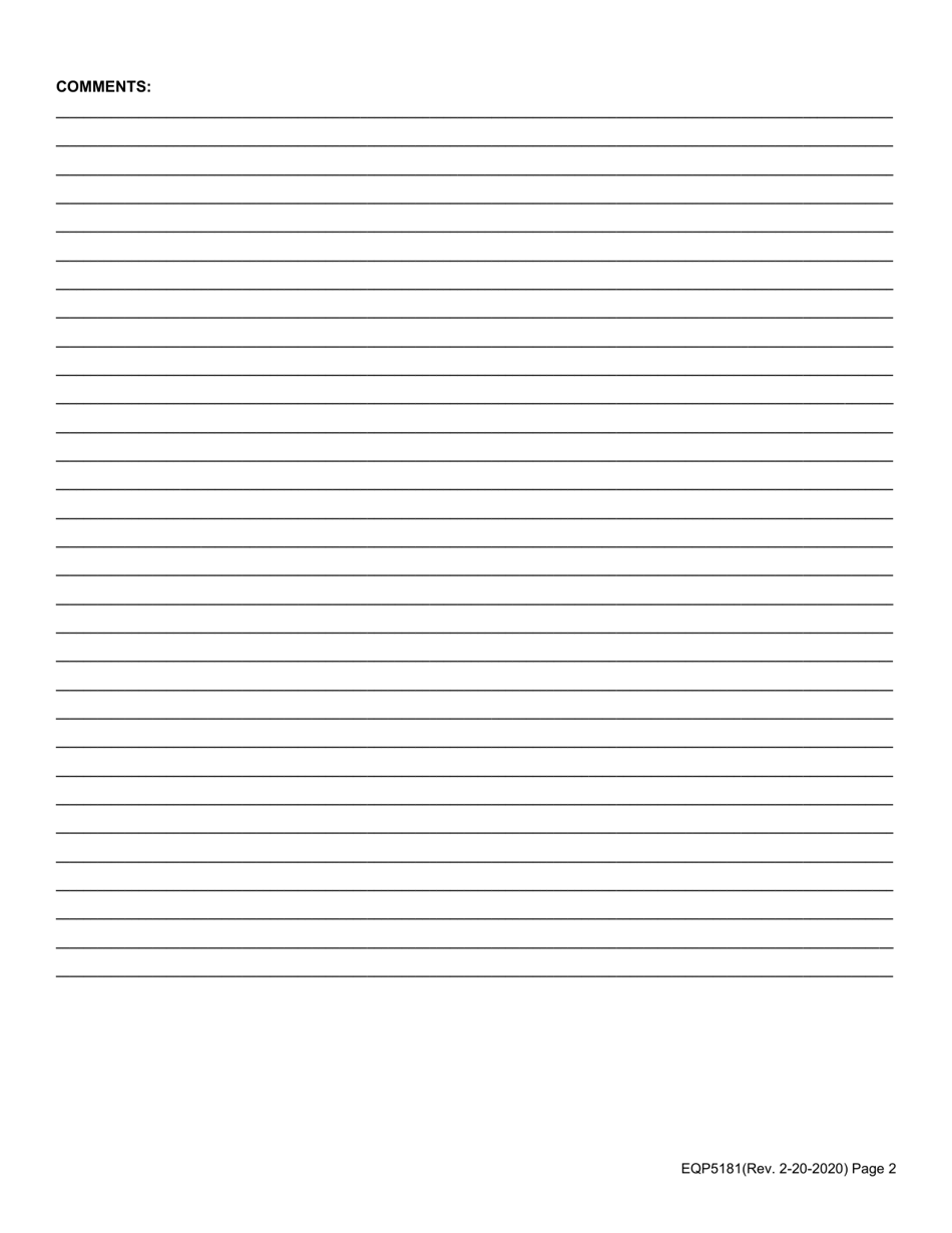 Form EQP5181 Used Oil Inspection Form - Fuel Marketer - Michigan, Page 2