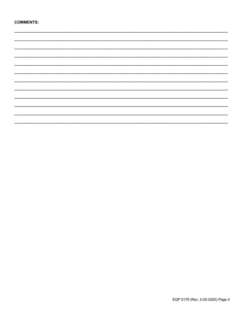 Form EQP5176 Tsdf Generator Appendix Inspection Form - Michigan, Page 4