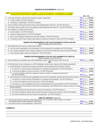 Form EQP5182 Used Oil Inspection Form - Generators - Michigan, Page 2