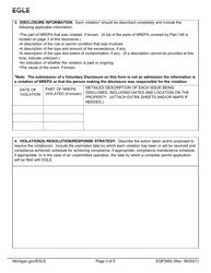 Form EQP3462 Voluntary Disclosure - Michigan, Page 3