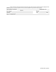 Form EQP5881 Water Supply Assessment - Michigan, Page 2