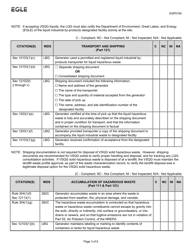 Form EQP5160 Very Small Quantity Generator Inspection Form - Michigan, Page 3