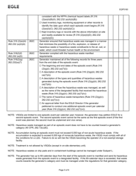 Form EQP5160 Very Small Quantity Generator Inspection Form - Michigan, Page 5