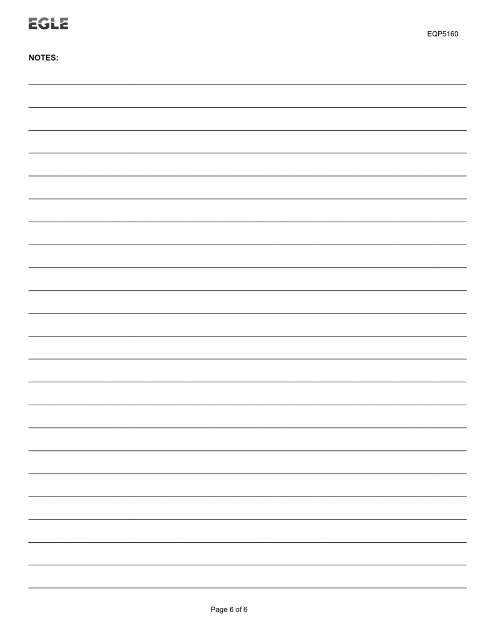 Form EQP5160 Very Small Quantity Generator Inspection Form - Michigan, Page 6