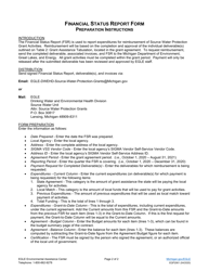 Form EQP2061 Financial Status Report - Source Water Protection Grant Program - Michigan, Page 2