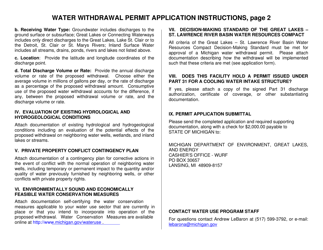 Form EQP5947 Water Withdrawal Permit Application - Michigan, Page 2