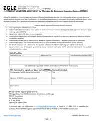 Document preview: Form EQP6001 Electronic Signature Agreement for Michigan Air Emissions Reporting System (Maers) - Michigan