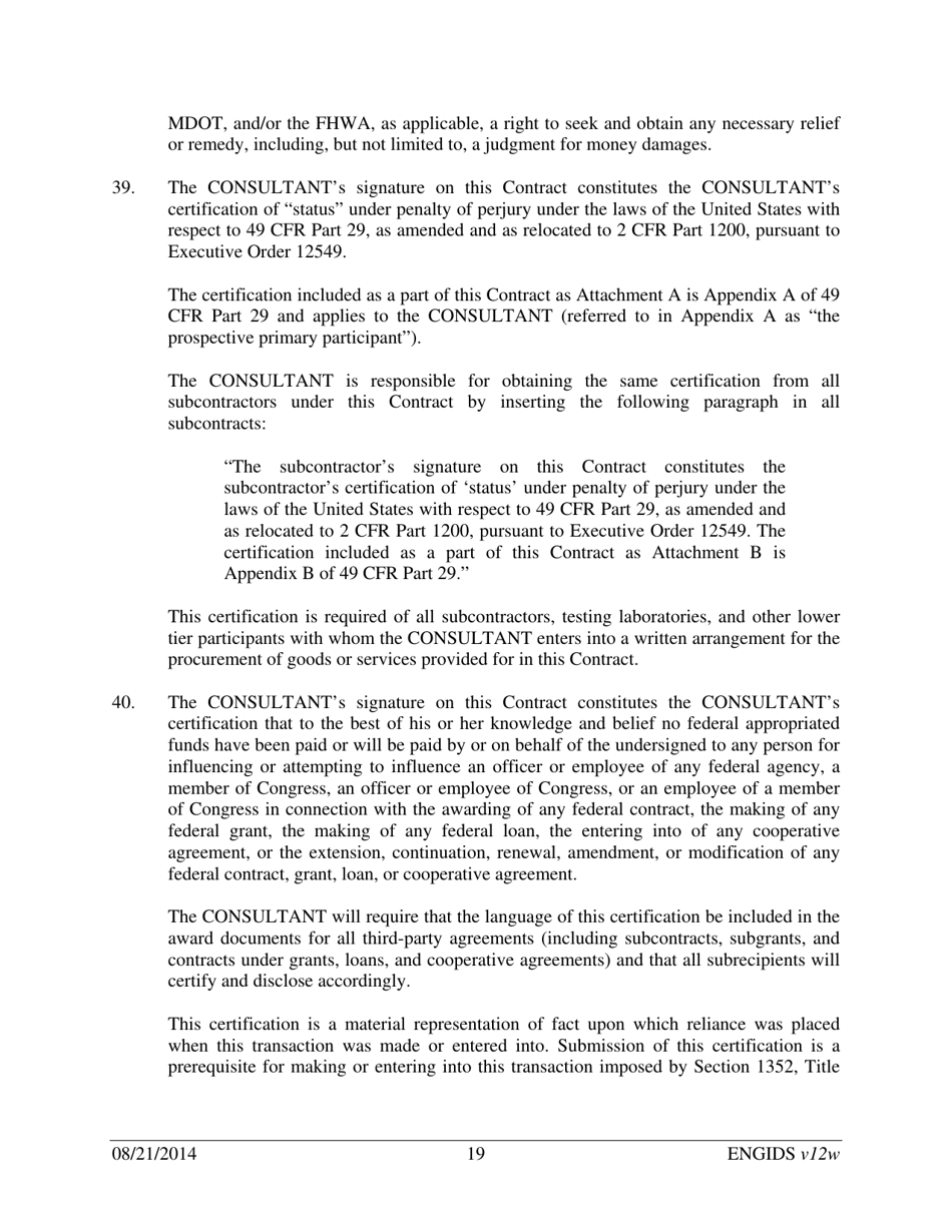Vendor Contract for Indefinite Delivery of Services - Michigan, Page 19