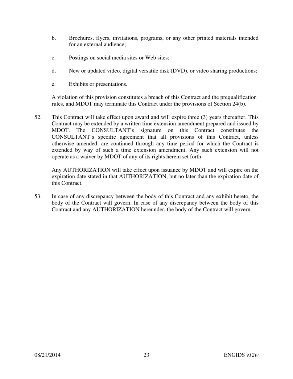 Vendor Contract for Indefinite Delivery of Services - Michigan, Page 23