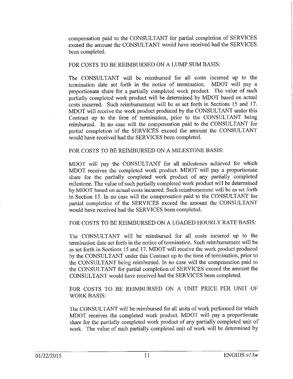 Vendor Contract for Indefinite Delivery of Services - Michigan, Page 11