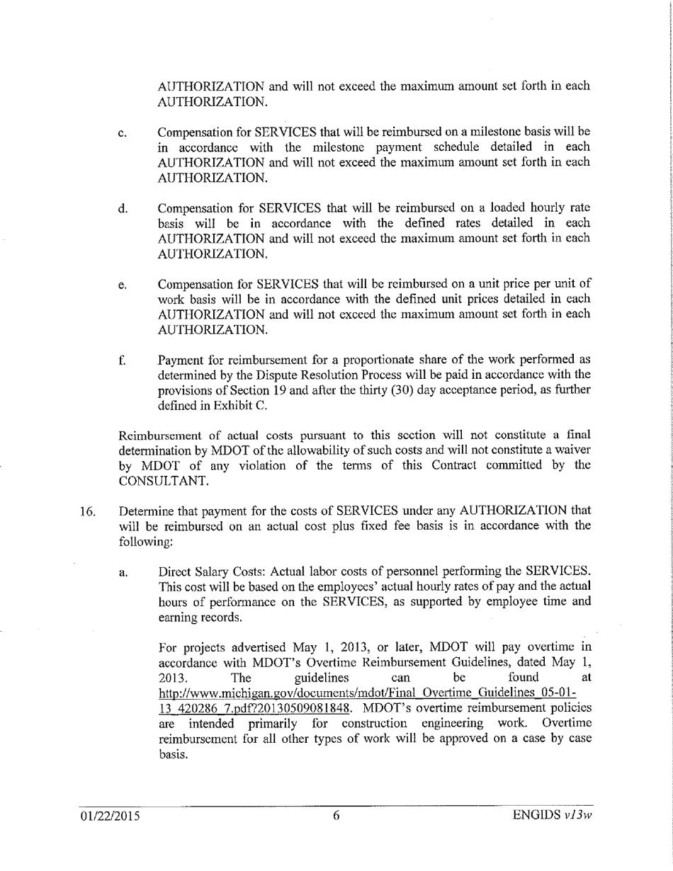 Vendor Contract for Indefinite Delivery of Services - Michigan, Page 6
