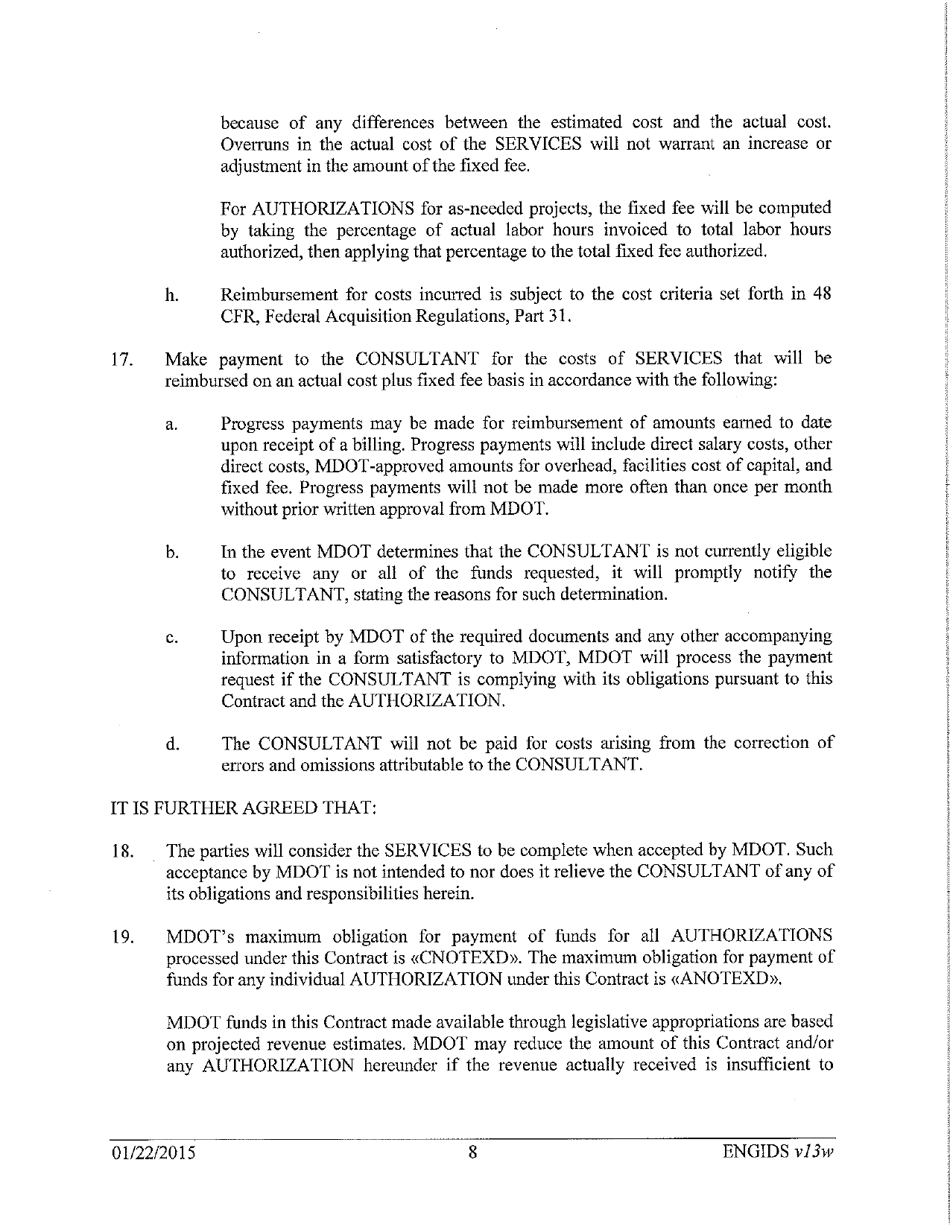 Vendor Contract for Indefinite Delivery of Services - Michigan, Page 8