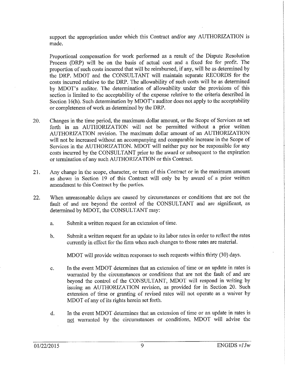 Vendor Contract for Indefinite Delivery of Services - Michigan, Page 9