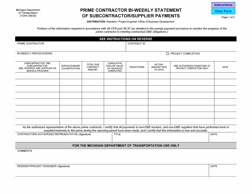 Form 2124A  Printable Pdf