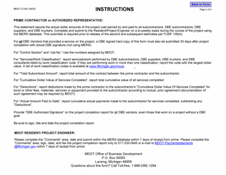 Form 2124A Prime Contractor 81-weekly Statement of Subcontractor/Supplier Payments - Michigan, Page 2