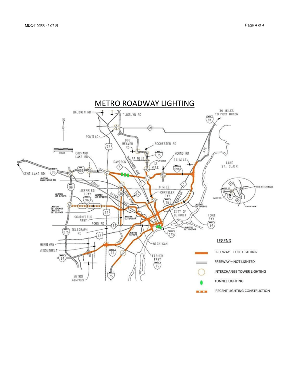 Form 5300 Mdot Underground Infrastructure Staking Request Form - Michigan, Page 4