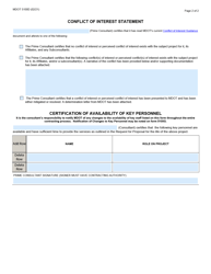 Form MDOT5100D Request for Proposal Cover Sheet - Michigan, Page 2