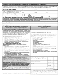 Form DCH-0848 &quot;Application to Add a Father on a Michigan Birth Record&quot; - Michigan, Page 2
