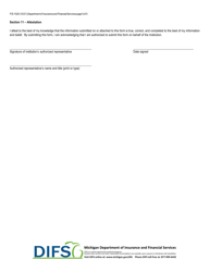 Form FIS1020 Notice of Cybersecurity Event - Michigan, Page 5
