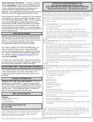 Form DCH-0569-BX-HEIR Heirloom Birth Certificate Application - Michigan, Page 2