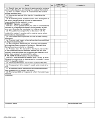 Form OCAL-3092 Resident Record Review Worksheet - Michigan, Page 4