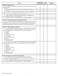 Form OCAL-3091 Court Operated Facility Compliance Record - Michigan, Page 2