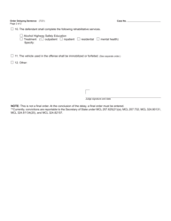 Form MC294 Order Delaying Sentence - Michigan, Page 2