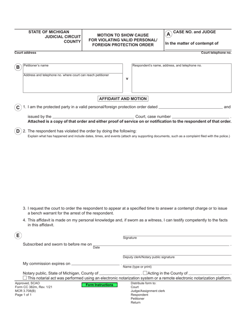 Form CC382  Printable Pdf