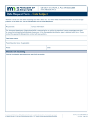 Data Request Form - Data Subject - Minnesota