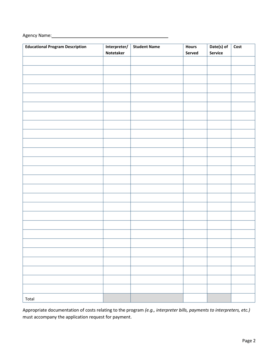 Form ED-01643-15 Application for Funds Support Services for Deaf and Hard-Of-Hearing Adults - Minnesota, Page 2