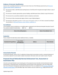 Initial Registration Form for Unaccredited Nonpublic Schools (Including Homeschools) - Minnesota, Page 2