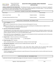 Document preview: Form ED-02243-05 Qualified Zone Academy Bond Program Application - Minnesota