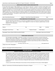 Form ED-02110-08 School District Credit Enhancement Application for Program Participation - Minnesota, Page 2