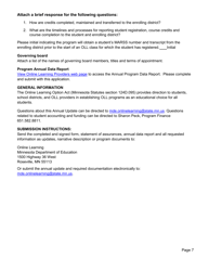 Form ED-02444-05 Online Learning Program Annual Update - Minnesota, Page 7