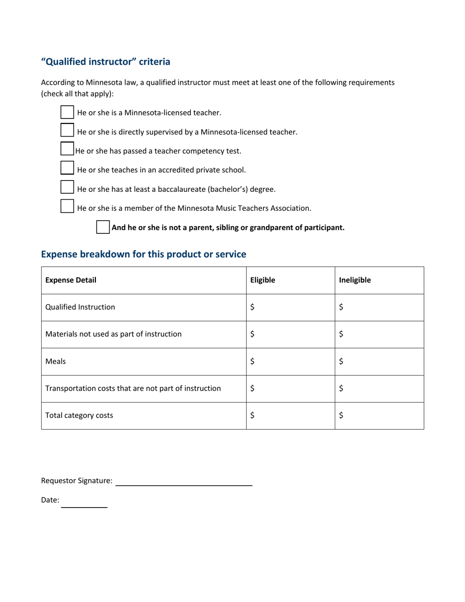 K-12 Education Credit Assignment Program Service Provider Certification Form - Minnesota, Page 2