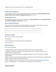 Statewide Enrollment Options Application for State-Funded Voluntary Pre-kindergarten or School Readiness Plus - Minnesota, Page 2