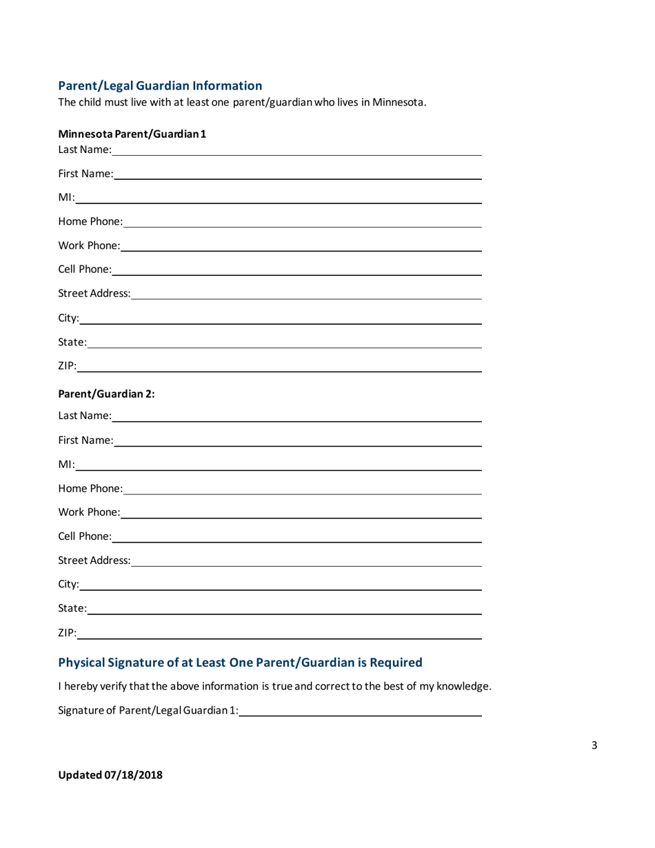 Statewide Enrollment Options Application for State-Funded Voluntary Pre-kindergarten or School Readiness Plus - Minnesota, Page 3