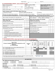 DCH Form 1402 Pediatric HIV/AIDS Confidential Case Report Form - Michigan, Page 2