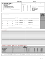DCH Form 1402 Pediatric HIV/AIDS Confidential Case Report Form - Michigan, Page 4