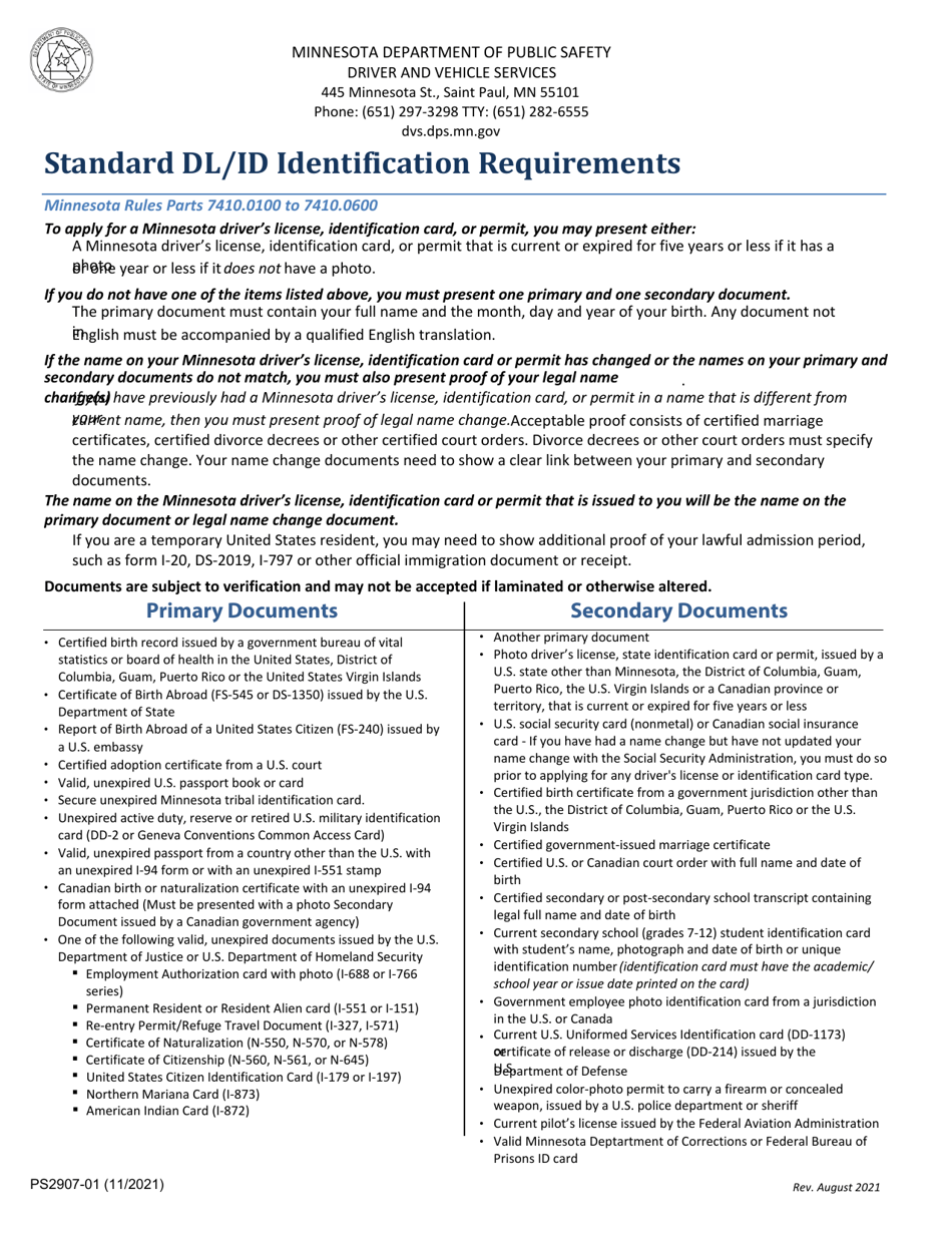 Form PS2907 Petition for a Variance Form - Homebound Photo Variance - Minnesota, Page 3