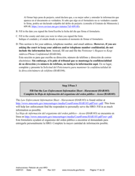 Form HAR101 Instructions - Applying for a Harassment Restraining Order - Minnesota (English/Spanish), Page 17