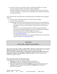 Form HAR101 Instructions - Applying for a Harassment Restraining Order - Minnesota (English/Spanish), Page 19