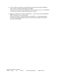Form HAR101 Instructions - Applying for a Harassment Restraining Order - Minnesota (English/Spanish), Page 22