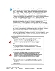 Form HAR101 Instructions - Applying for a Harassment Restraining Order - Minnesota (English/Spanish), Page 9