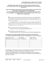 Form OFP108 Affidavit/Proof of Transfer of Firearms - Minnesota (English/Hmong), Page 2